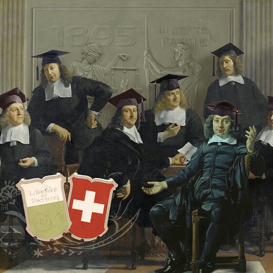 The first seven federal councillors from Vaud were active in the legal profession. Illustration by Marco Heer.