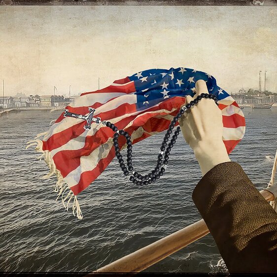 Adieu Heimat: Fünf Benediktinerinnen brachen in die USA auf, um ein Kloster zu gründen. Illustration von Marco Heer.