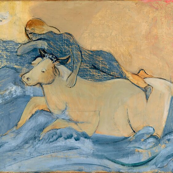 «Europa» von Judith Müller, Öl und Dispersion auf Leinwand, 1952.