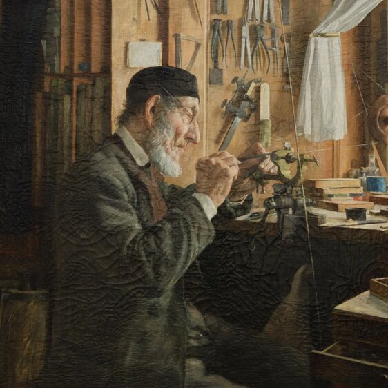 Edouard Kaisers Le Vieil Horloger vereinigt realistische Elemente mit der idealisierten Vorstellung einer heilen (Handwerker-) Welt.