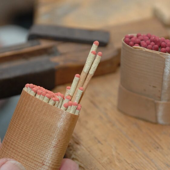 Phosphorzündhölzchen aus dem 19. Jahrhundert.