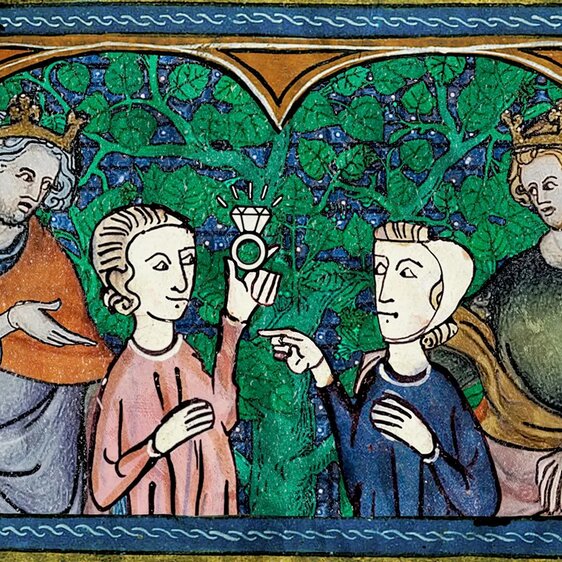 Am 25. Dezember 1055 kam es auf dem Zürcher Lindenhof zu einer königlichen Verlobung. Illustration von Marco Heer.