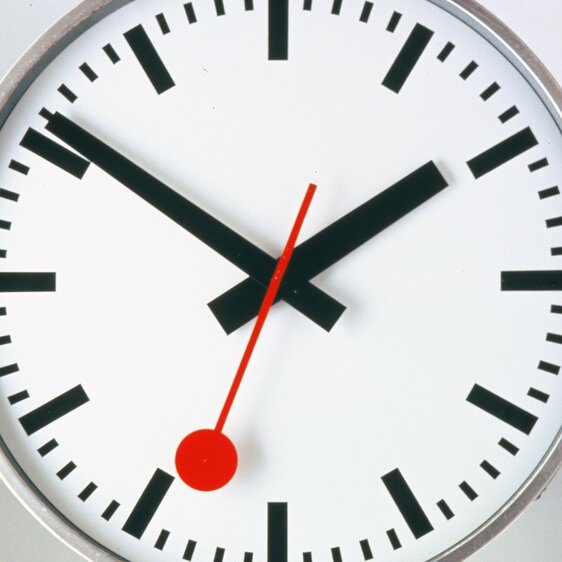 L’horloge CFF signée Hans Hilfiker, après 1955.