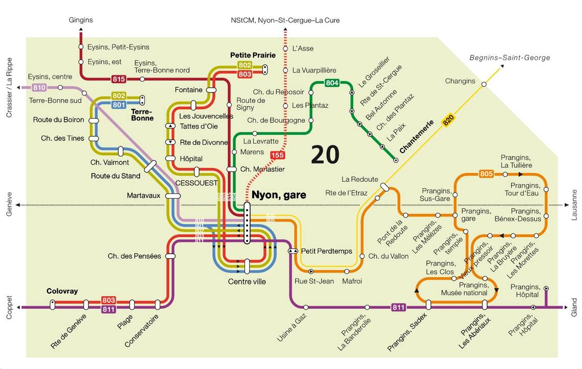 Plan Transports Publics Nyon | © Transports Publics Nyon