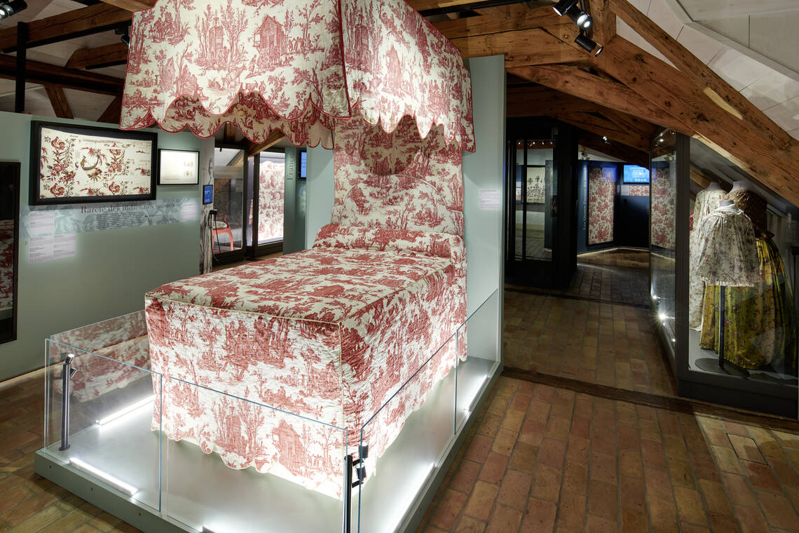 Scénographie de l'exposition permanente Indiennes. Un tissu à la conquête du monde | © (c) Musée national suisse