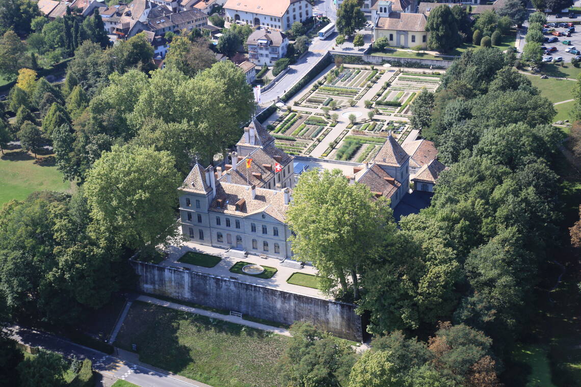 Vue du Château de Prangins et de son Potager | © ©Musée national suisse Photo Benoît Aymon