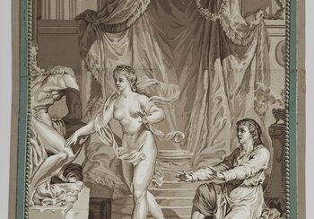 Panneau historié en grisaille représentant Pygmalion et Galatée | © ©Musée national suisse