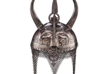 Helm mit Hörnern | © ©Musée d’ethnographie de Genève (photo J. Watts)