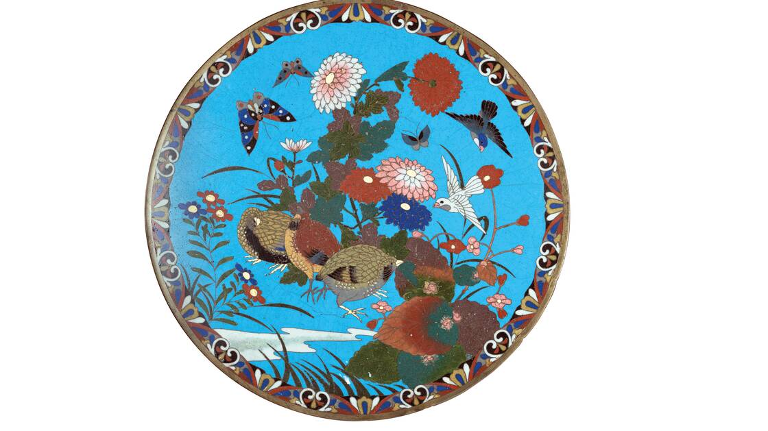 Plat à fleurs et oiseaux | © ©Collezione Balli: Alessandro Botteri Balli – ProLitteris