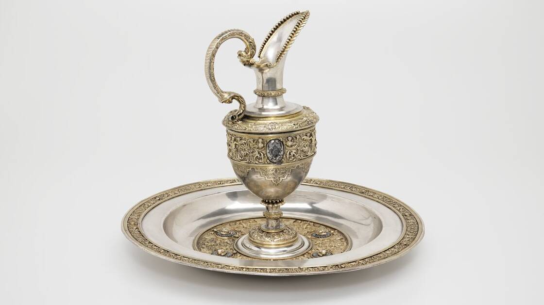 Wasserkanne mit Becken, um 1570. | © Schweizerisches Nationalmuseum