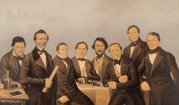 Print with Men at a Table, 1839