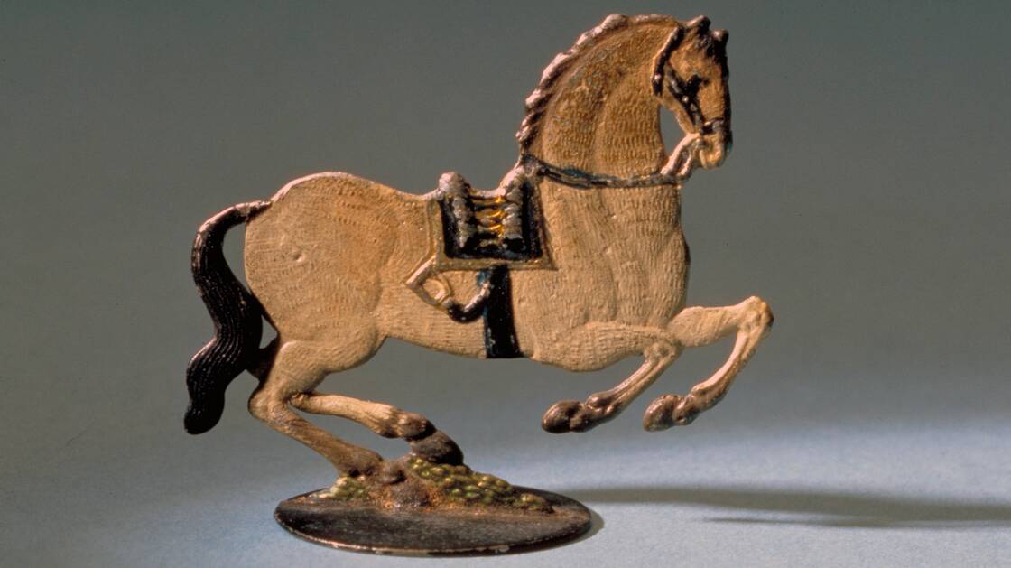 Figurine en étain d'un cheval